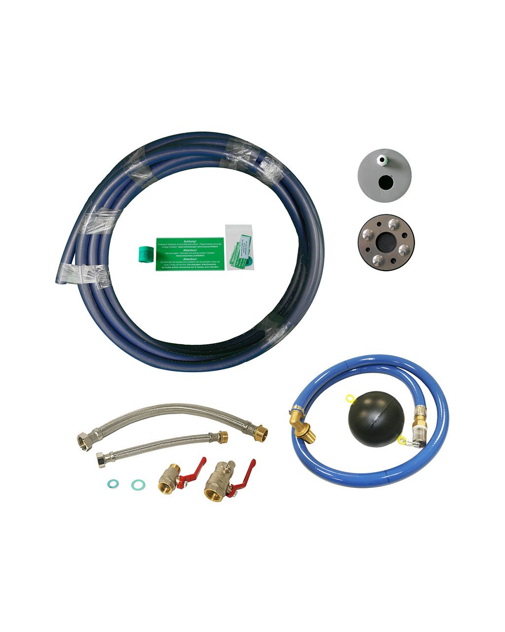 Zubehör für Regenwasseranlagen: Zulaufberuhiger und Überlaufsiphons